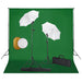 Kit Studio Fotografico con Set Luci Ombrelli Fondali Verde e Riflettore