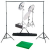 Kit per Studio Fotografico Professionale con Set di Luci e Fondale Verde