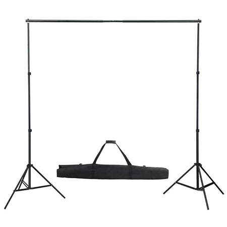 Kit Studio Fotografico con Luci Ombrelli Argento Bianco Fondale Nero e Riflettore