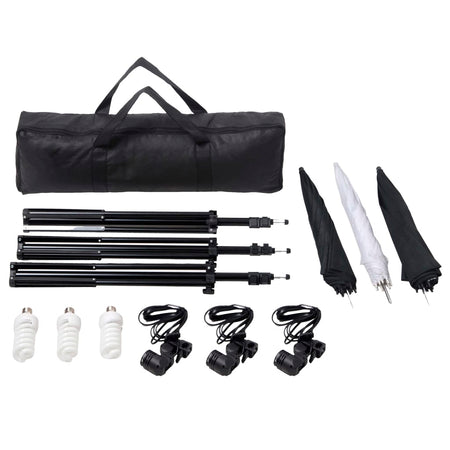Kit per Studio Fotografico Professionale con Set di Luci e Fondale Verde