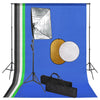 Kit Studio Fotografico con Luci Softbox Fondale e Riflettore 5 in 1 Portatile