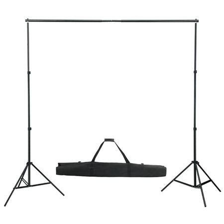 Kit Studio Fotografico con Luci Ombrelli Argento Bianco Fondale Nero Riflettore