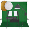 Kit Studio Fotografico con Set Luci Softbox Fondale Verde e Riflettori Portatili