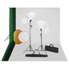 Kit Studio Fotografico con Set Luci Ombrelli Fondale Bianco e Riflettore Portatile