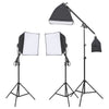 Kit Studio Fotografico con Luci Softbox Ombrelli Fondali Colorati e Riflettore