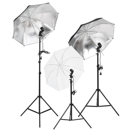 Kit Luci Softbox con Fondale Nero e Riflettore per Studio Fotografico