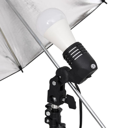 Kit Luci Softbox con Fondale Nero e Riflettore per Studio Fotografico