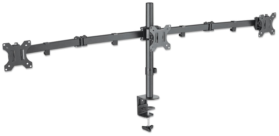 Supporto da Scrivania per 3 Monitor 13-27'' con Morsetto