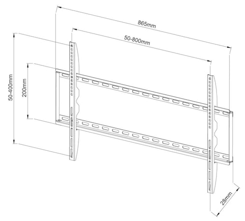 Staffa a Muro Fissa Slim TV LED LCD 42-80''