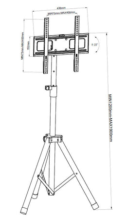 Supporto Treppiede Universale a Pavimento per TV 17-60''