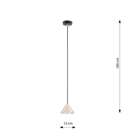 Sospensione Minimal Elit 1 Luce In Acciaio Nero