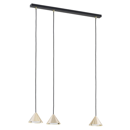 Sospensione Minimal Elit 3 Luci In Acciaio Nero