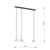 Sospensione Minimal Elit 3 Luci In Acciaio Nero