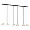 Sospensione Minimal Elit 6 Luci In Acciaio Nero