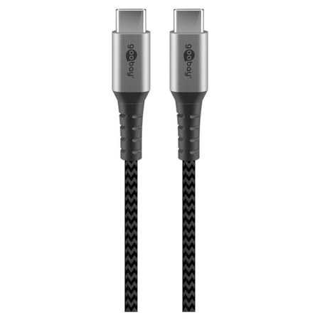 Cavo Tessile USB-C&trade Maschio/USB-C&trade Maschio 0,5 m Grigio