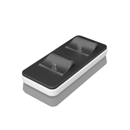 Docking Station Base Ricarica Doppio Controller PS5 USB-C&trade Bianco/Nero