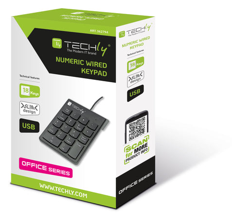 Mini Tastierino Numerico con Cavo USB e 18 Tasti