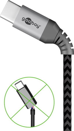 Cavo USB-C&trade a USB A Connettori in Metallo e Rivestimento Tessuto 0,5m