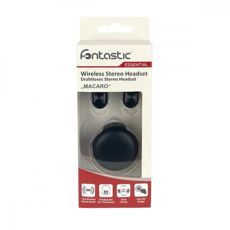 Auricolari Wireless Bluetooth con Custodia di Ricarica Nero