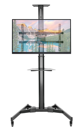 Supporto da Pavimento con Mensola TV/LED/LCD 37''-70'' Nero