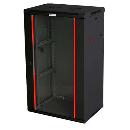 Armadio Rack 19'' a muro 20 unit&agrave sezione unica prof. 600mm Nero