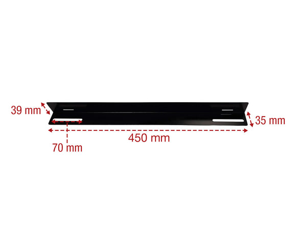 Coppia staffe a L Laterale per Rack 19'' a Muro Prof. 600mm Nero