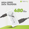 Mini Hub USB Hi Speed 4 Porte Bianco
