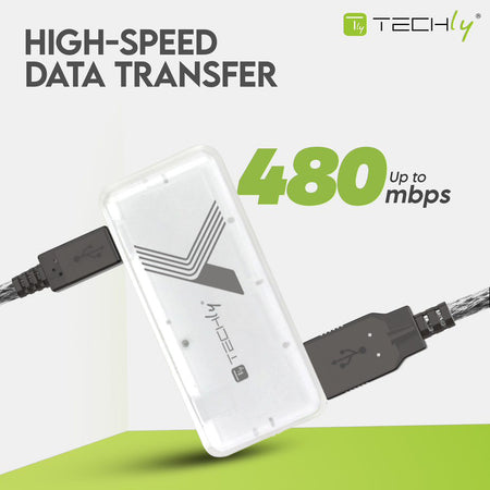 Mini Hub USB Hi Speed 4 Porte Bianco