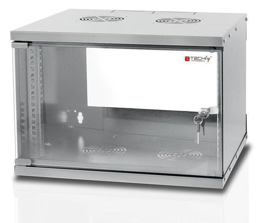 Armadio Rack 19'' a Muro 6U prof. 450 Grigio Assemblato