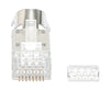 Confezione 50 Plug RJ45 STP per Cavo Rigido Flessibile Cat.6A STP