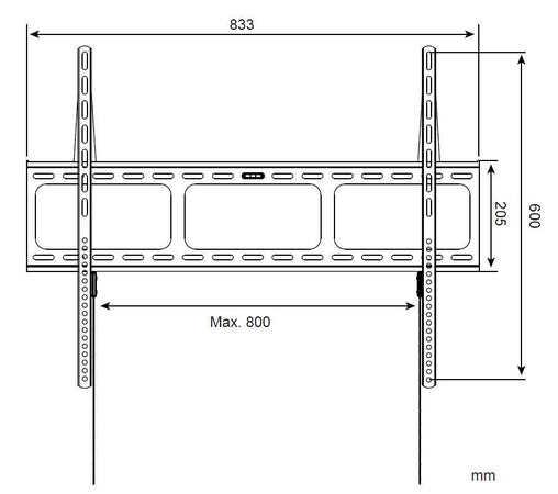 Supporto a Muro per TV LED LCD 42-80'' Ultra Slim fisso H600mm