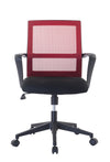 Sedia per Ufficio con Schienale Medio Nero/Bordeaux