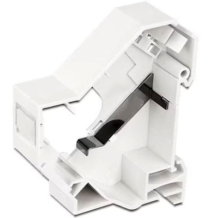 Adattatore su barra DIN per modulo RJ45 Keystone Schermato