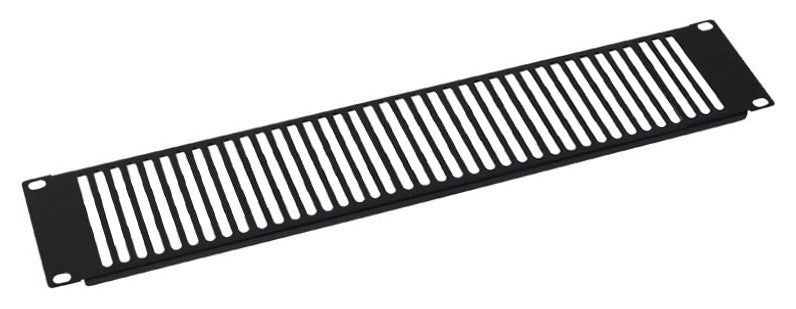 Pannello di Chiusura Ventilato 2U Nero per Rack Audio Video