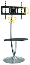 Supporto a Pavimento con Base Rotonda e Mensola per TV LCD/LED 32-70''