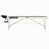 Lettino Massaggio Pieghevole a 3 Sezioni in Legno Colore Nero Beige