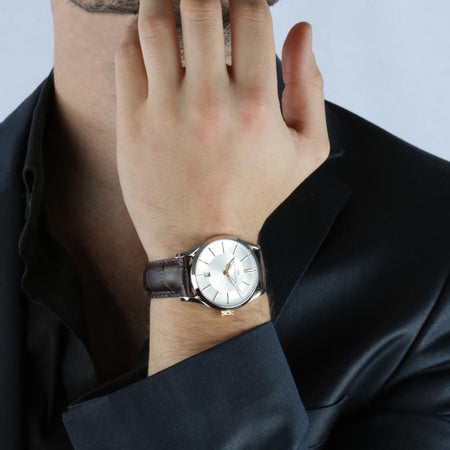 Orologio PHILIP WATCH uomo Sunray datario marrone / argento
