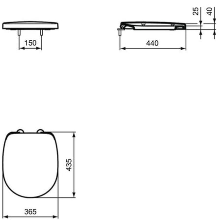 Ideal Standard - E712701 Copriwater Connect Soft Close Bianco ORIGINALE