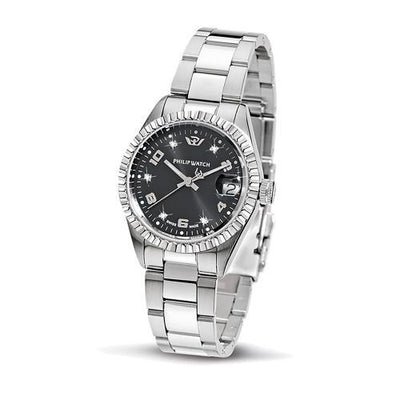 Orologio PHILIP WATCH donna Caribe acciaio / nero Diamond