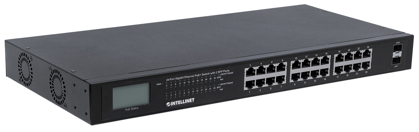 Gigabit Ethernet Switch 24 porte POE+ con 2 porte SFP