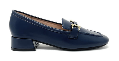 Francesco Milano mocassini donna in pelle blu navy D05-12A