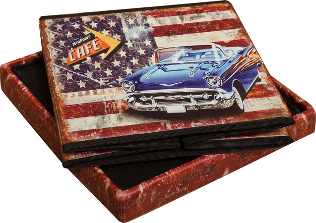 Biscottini Pouf contenitore richiudibile in ecopelle America Praticissimo 32x32x32