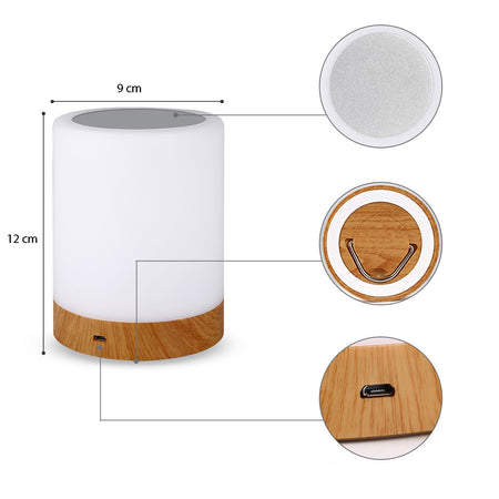 Lampada USB Smart Touch 5 Colori Selezionabili Regolazione Intensit&agrave