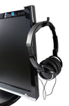 Supporto Cuffie Adesivo Universale per Monitor e Scrivania Nero (2 Pezzi)