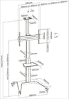Supporto da Pavimento per TV da 37'' a 70'' Bianco