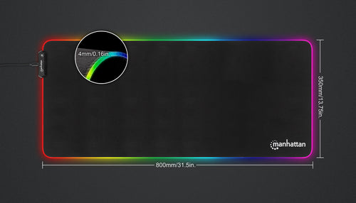 Tappetino Mouse Gaming XXL Illuminazione LED Effetti Luce RGB