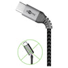 Cavo Tessile USB-C&trade Maschio/USB-C&trade Maschio 0,5 m Grigio
