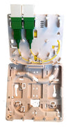 Scatola FTTH Indoor IP20 4 x SC o LC Duplex 80x80 con Passacavo Versione a Crimpare