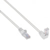 Cavo di Rete Patch Connettore Angolato 90° CCA Cat. 5E UTP 3 metri Bianco