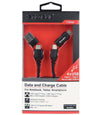 Cavo di Sincronizzazione e Ricarica USB-C&trade USB-A e Micro USB 1.2m Nero